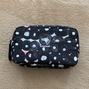 HERALBONY Black and White Patterned Pouch - Japan Airlines Amenity